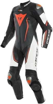DAINESE Misano 2 D-Air Airbag Einteilige Lederkombi Schwarz/Weiß/Rot 1D10028N325