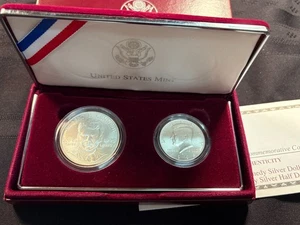 1998-S RFK/JFK Kennedy Collector's Set - Gem BU and Matte Proof in OGP - Picture 1 of 6