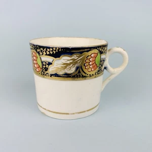 Antique Georgian Minton 670 Hand Painted Floral Coffee Can c1810’s Cobalt Gilt - Picture 1 of 9