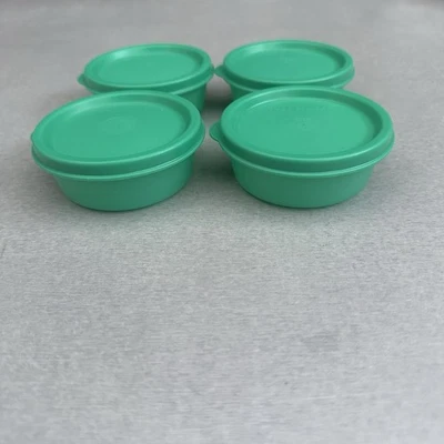 Tupperware Little Wonders Cuencos de Almacenamiento Juego de 4 Piezas y Sellos 6-oz Snack Cup Teal Nuevo Foto 1 de 3