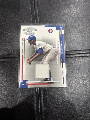 Ernie Banks 2004 Donruss Throwback Threads Game Used Jersey /50 HOF CUBS - Image 1 of 2