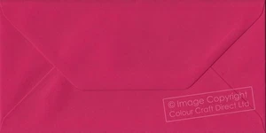 Fuchsia Pink DL Envelope 110mm x 220mm 100gsm Gummed Pink Business DL Envelopes - Picture 1 of 1