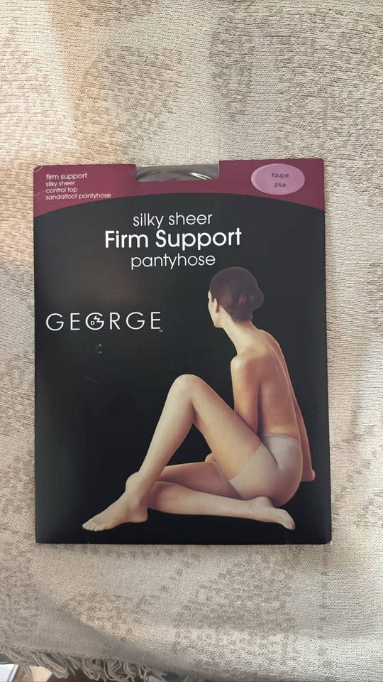 George Firm Support Sheer Control Top Sandalfoot Plus Taupe - Image 1 of 1