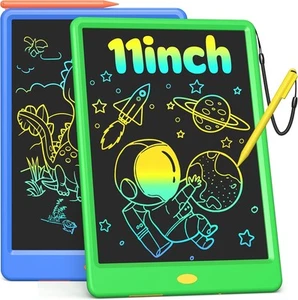 2 Pack 11 Inch LCD Writing Tablet Doodle Board, Colorful Navy Blue and Green - Picture 1 of 7