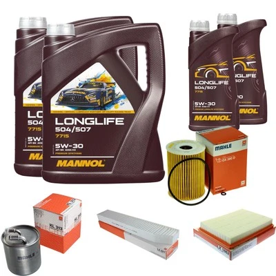 Mahle Inspección Set 12L Mannol LONGLIFE 504/507 5W-30 Para Jeep Commander XK - Imagen 1 de 4