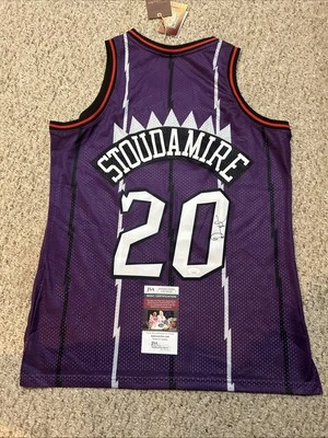 TORONTO RAPTORS- DAMON STOUDAMIRE SIGNED AUTOGRAPH JERSEY JSA COA NBA STAR - Image 1 of 4