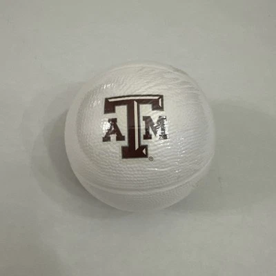 New Mini Soft Foam Texas A & M Basketball In Maroon And White - Image 1 of 4