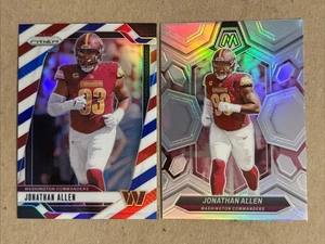Jonathan Allen 2024 Panini Prizm Red White Blue & Mosaic Silver Prizm Commanders - Picture 1 of 5
