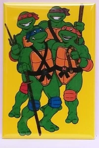 Magnete Tartarughe Ninja Mutanti Teenage 2" x 3" Armadietto Frigorifero TMNT - Foto 1 di 3