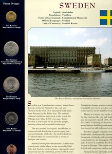 Monedas de todo el mundo Suecia 1969-2009 BU UNC 2 coronas 1969 5 coronas 1977 - Imagen 1 de 2