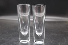 Set of 2 Carlo Moretti Triple Shot Glasses-Italy-Marked-6 7/8" tall