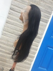 24" Transparent Lace Frontal Human Hair Pre Plucked NEW - Picture 1 of 4