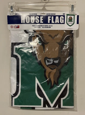 Marshall Thundering Herd Double-Sided 28x40” In. Resistant House Flag NWT! A5130 Cover