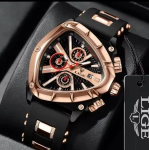 Big Dial Chronograph Quartz Men Sport Watches Male Wrist Watch - Picture 1 of 21