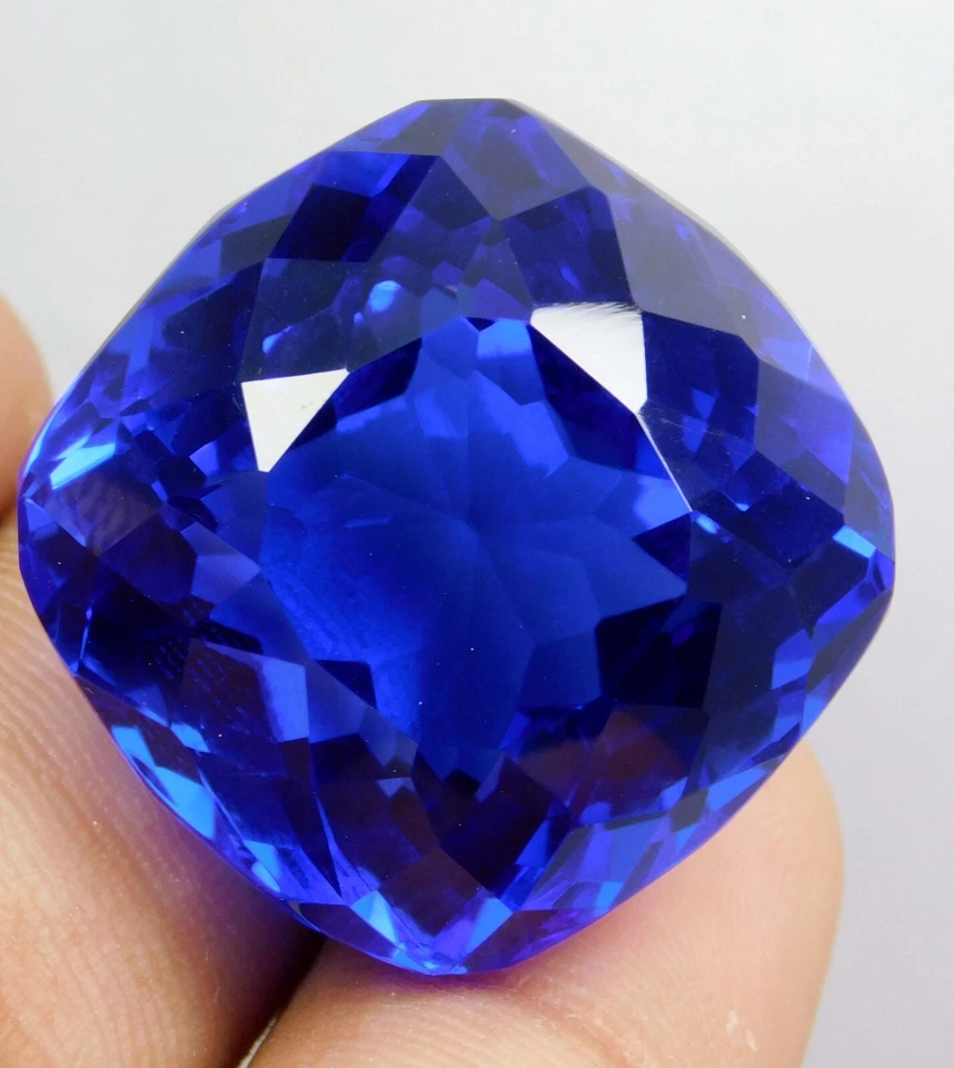 93.10 Ct Natural Blue Tanzania Of Tanzanite Cushion Cut Loose Gemstone Certified - Image 1 of 4