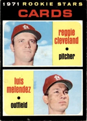 1971 Topps Cards Rookies - Reggie Cleveland/Luis Melendez Rookie . St. Louis - Image 1 of 2