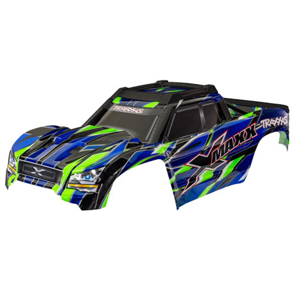 Traxxas 7867-GRN Painted Body Green w/ F/R Body Mounts / Body Support for X-Maxx - Image 1 of 1