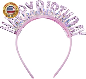 Birthday Crown Headband, Happy Birthday Headband for Women Birthday Tiara Headpi - Picture 1 of 7