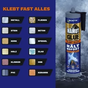 Alleskleber Montagekleber Sofortkleber, Klebt fast Alles, Mamut Glue - Bild 1 von 5