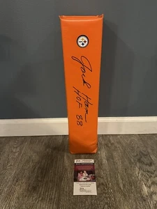 JACK HAM SIGNED PITTSBURGH STEELERS TOUCHDOWN PYLON JSA COA AUTOGRAPHED HOF - Picture 1 of 3