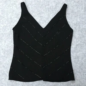 Jones New York Evening Sleeveless Cami Blouse, Women size 8 (Color Black) - Picture 1 of 6