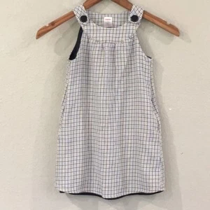 Gymboree Girls Sz 6 Colorful Checks Jumper Dress 100% Cotton Preppy - Picture 1 of 14