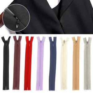 10Pc 18-60cm 3# Invisible Zip Zipper Nylon Closed End Sewing Craft DIY Dress Zip - Picture 1 of 32