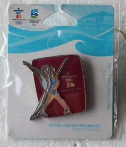 Silueta Par Patinaje 1482 Auténtico 2010 Vancouver Olympic Pin Botón Nuevo - Imagen 1 de 2