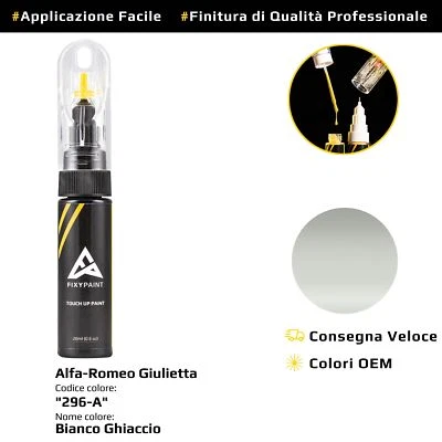 Vernice di ritocco per Alfa Romeo Giulietta Cod: 296/A Bianco Ghiaccio - Image 1 of 4