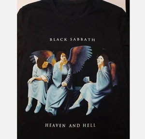 Black Sabbath Heaven And Hell album Black T Shirt Unisex Ronnie James Dio - Picture 1 of 6