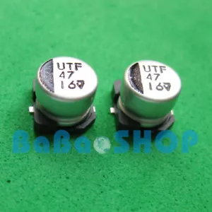 10 piezas Nuevo 16V 47uF 6mm x 5mm E-Cap SMD Condensador Electrolítico Chip - Imagen 1 de 2