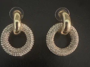 Nordstrom Crystal Interlocking Circle Drop Earrings PROM - Picture 1 of 2