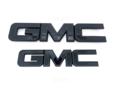 NEW Grille Tailgate Emblem Black For 2015-19 GMC Sierra 1500 2500HD 3500HD GMC - Image 1 of 4