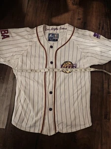 Vintage Los Angeles Lakers Starter outfit, Base Color Cream, Gold, Purple - Picture 1 of 3