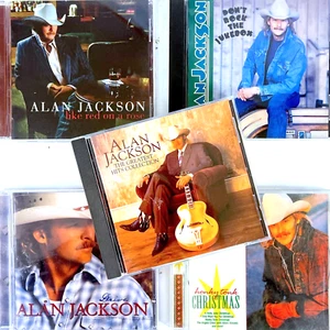 Alan Jackson 5 CD Lot Hits Drive Rock Jukebox Like Red Rose Christmas 1991-2006 - Picture 1 of 10
