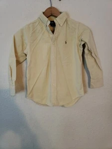 Kids Polo Ralph Lauren Shirt Boys Size 6 Yellow Long Sleeve Button Up - Picture 1 of 1