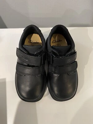 Clarks Kids Black Dress leather Toddler Boy Shoe 7.5 Deaton Tod - Image 1 of 4