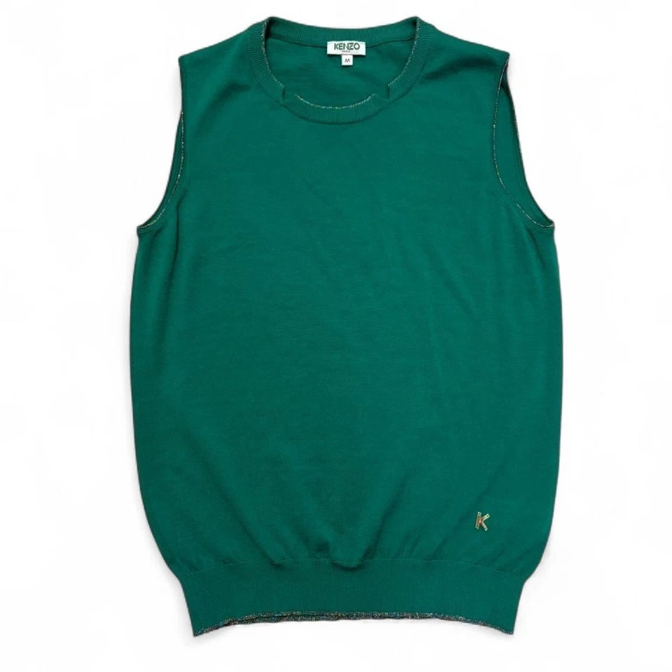 KENZO Maglia gilet verde Tg M - Imagen 1 de 4