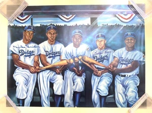 Brooklyn Dodgers - Duke Snider & Pee Wee Reese Autographed 24 x 18" Poster - Picture 1 of 1