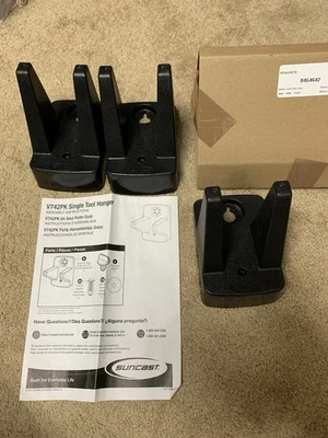 3件装Suncast V742PK单工具挂钩挂钩,黑色树脂,美国 — 第 1/4 张图片