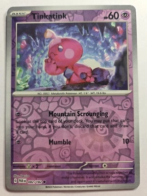 Tinkatink - 082/182 PAR SV04: Paradox Rift Common Reverse Holo NM Pokemon TCG - Image 1 of 2