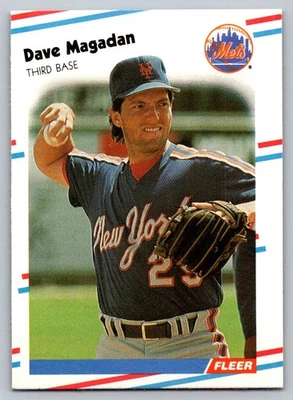 1988 Fleer #141 Dave Magadan New York Mets - Image 1 of 2