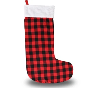 Medias de Navidad Jumbo Red Buffalo Plaid - 43 pulgadas de alto gigante llamativas... - Imagen 1 de 7