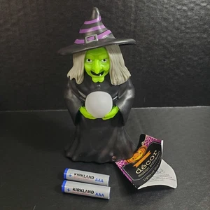 Halloween Witch Cackling Light Up Flash Motion Sensor Plastic Blow Mold 6" VIDEO - Picture 1 of 6