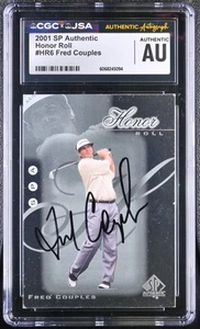 Fred Couples Firmato 2001 SP Autentico Honor Roll Card #HR6 CGC AU JSA Auto - Foto 1 di 2
