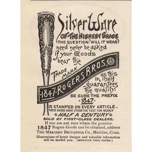 1892 Rogers Bros Silverware Print Advertisement The Portland Pattern Meriden - Picture 1 of 1