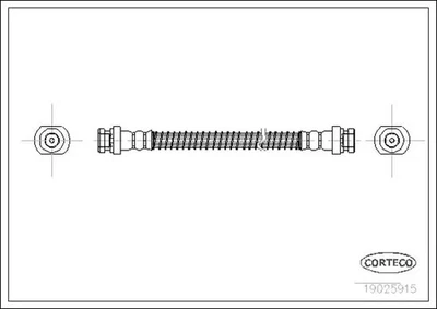 Flexible de frein avant 19025915 CORTECO pour MITSUBISHI GALANT VI L200 - Photo 1/4
