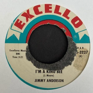 Jimmy Anderson 1963 Harmonica Blues 45 on Excello ~ I’m A King Bee ~ Hear - Picture 1 of 2