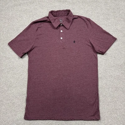 Volcom Polo Shirt Men's Size M Red Short Sleeve Collared Streetwear Skate Surfer - Image 1 of 4
