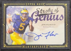 JOE FLACCO 2008 UPPER DECK MASTERPIECES STROK OF GENIUS AUTO RC #SOG-48 RAVENS - Picture 1 of 2